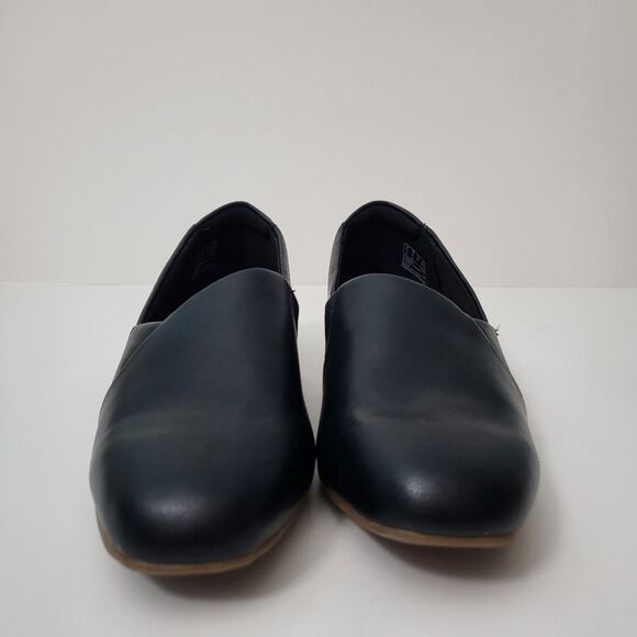 CLARKS Ultimate Comfort Juliet Palm Black Leather Loafers Womens 6W Wide Width - Picture 3 of 9